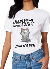 Je ne suis pas votre animal de compagnie Funny Expression Cat Chemise personnalisée